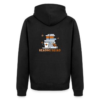 Équipe de lecture d’été Lire une équipe du club de lecture Rat de bibliothèque - Veste à capuche bio Premium Unisexe - noir - Dos - Nico (187cm)