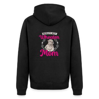 Terrier irlandais à enrobage doux - Veste à capuche bio Premium Unisexe - noir - Dos - Nico (187cm)