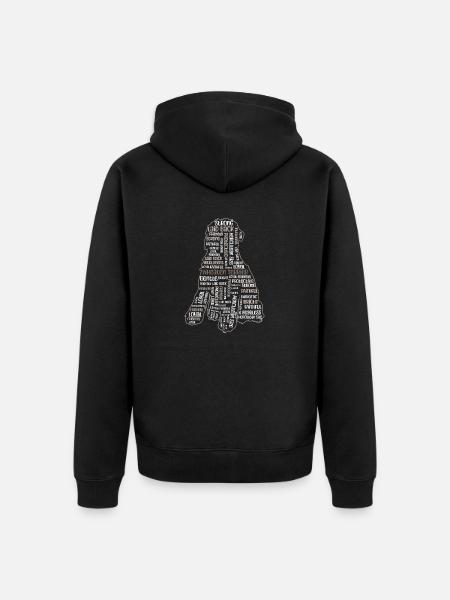 Terrier irlandais à enrobage doux - Veste à capuche bio Premium Unisexe - noir