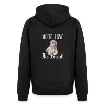 Terrier irlandais à enrobage doux - Veste à capuche bio Premium Unisexe - noir - Dos - Nico (187cm)