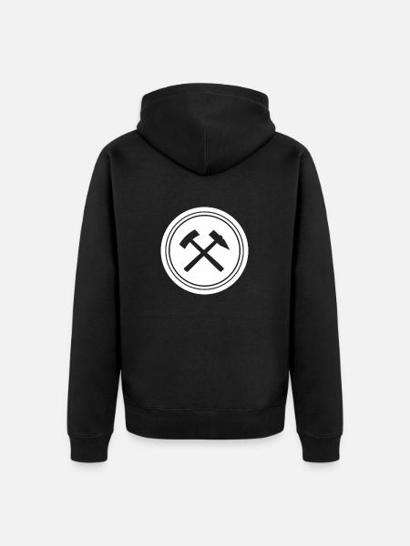 Erzgebirge Bergbau - Unisex Premium Bio Zip Hoodie - Schwarz