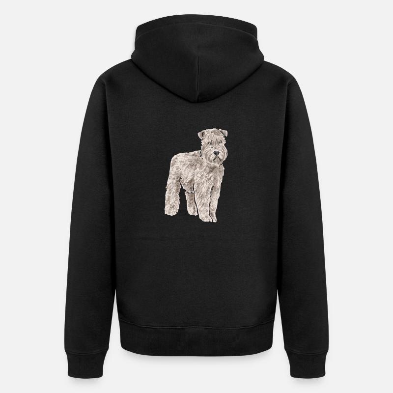 Terrier irlandais à enrobage doux - Veste à capuche bio Premium Unisexe - noir