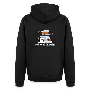 Un autre chapitre de citations de lecture amusantes - Veste à capuche bio Premium Unisexe - noir - Dos - Nico (187cm)