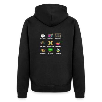 Éducateur d’enseignants en garderie - Veste à capuche bio Premium Unisexe - noir - Dos - Nico (187cm)