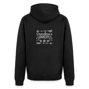 Grandma's Bakery Christmas Cookies Christmas - Unisex Premium Organic Zip Hoodie - black - Back - Nico (187cm)