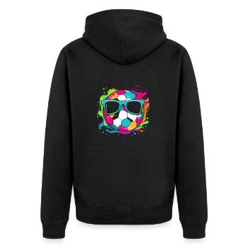 Joueur de football Cool Athlète Sports Jeu de football - Veste à capuche bio Premium Unisexe - noir - Dos - Nico (187cm)
