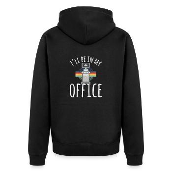 Kardiologe Medizinische Sonographie Ultraschall - Unisex Premium Bio Zip Hoodie - Schwarz - Hinten - Nico (187cm)