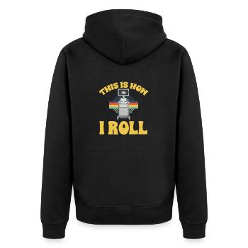 Kardiologe Medizinische Sonographie Ultraschall - Unisex Premium Bio Zip Hoodie - Schwarz - Hinten - Nico (187cm)