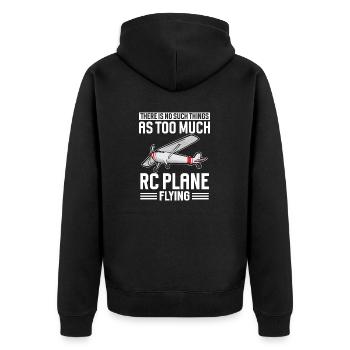 Remote Controlled Airplane Model Airplane - Unisex Premium Organic Zip Hoodie - black - Back - Nico (187cm)