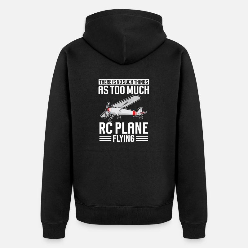 Ferngesteuertes Flugzeug Modellflugzeug - Unisex Premium Bio Zip Hoodie - Schwarz