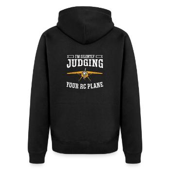 Remote Controlled Airplane Model Airplane - Unisex Premium Organic Zip Hoodie - black - Back - Nico (187cm)