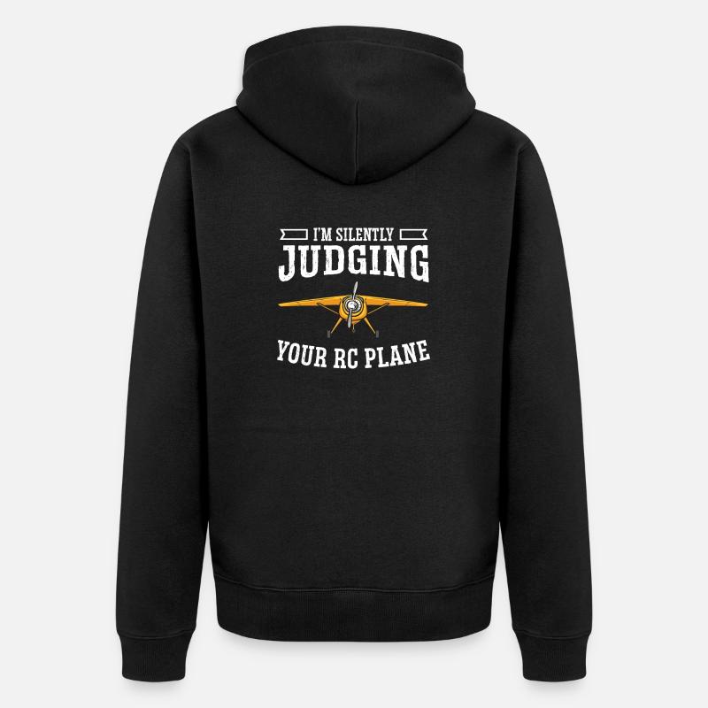Ferngesteuertes Flugzeug Modellflugzeug - Unisex Premium Bio Zip Hoodie - Schwarz