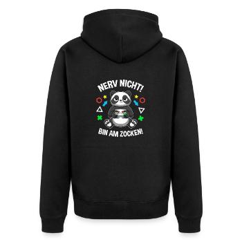 Controller Videospiel Zocker Gamer Computerspiel - Unisex Premium Bio Zip Hoodie - Schwarz - Hinten - Nico (187cm)