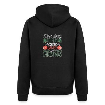 Les jeux vidéo sont plus susceptibles de jouer à la luxure à Noël - Veste à capuche bio Premium Unisexe - noir - Dos - Nico (187cm)