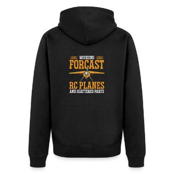 Remote Controlled Airplane Model Airplane - Unisex Premium Organic Zip Hoodie - black - Back - Nico (187cm)