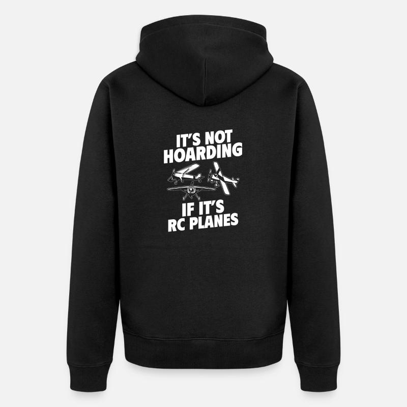 Ferngesteuertes Flugzeug Modellflugzeug - Unisex Premium Bio Zip Hoodie - Schwarz