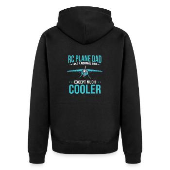 Remote Controlled Airplane Model Airplane - Unisex Premium Organic Zip Hoodie - black - Back - Nico (187cm)
