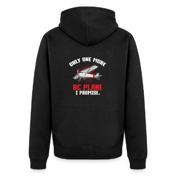 Remote Controlled Airplane Model Airplane - Unisex Premium Organic Zip Hoodie - black - Back - Nico (187cm)