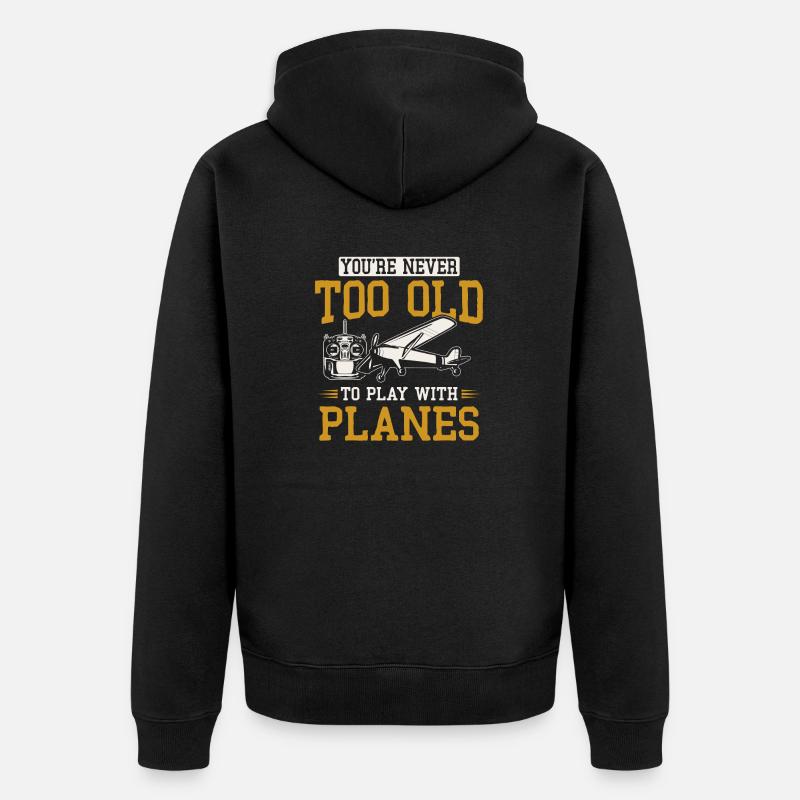 Modèle d’avion télécommandé - Veste à capuche bio Premium Unisexe - noir