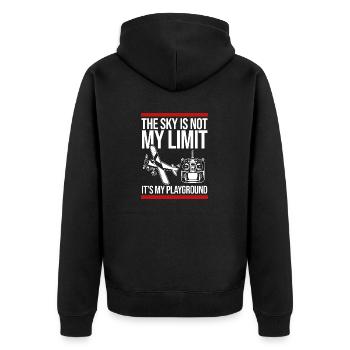Remote Controlled Airplane Model Airplane - Unisex Premium Organic Zip Hoodie - black - Back - Nico (187cm)
