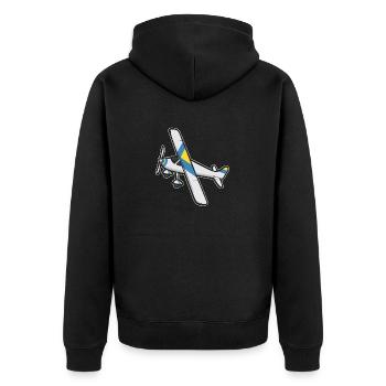 Remote Controlled Airplane Model Airplane - Unisex Premium Organic Zip Hoodie - black - Back - Nico (187cm)