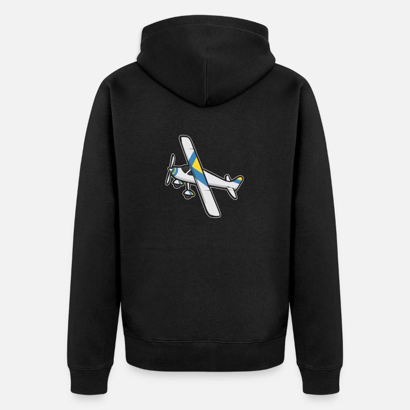 Modèle d’avion télécommandé - Veste à capuche bio Premium Unisexe - noir