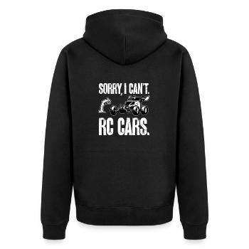 RC Car Ferngesteuertes Auto - Unisex Premium Bio Zip Hoodie - Schwarz - Hinten - Nico (187cm)