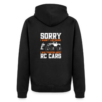 RC Car Ferngesteuertes Auto - Unisex Premium Bio Zip Hoodie - Schwarz - Hinten - Nico (187cm)