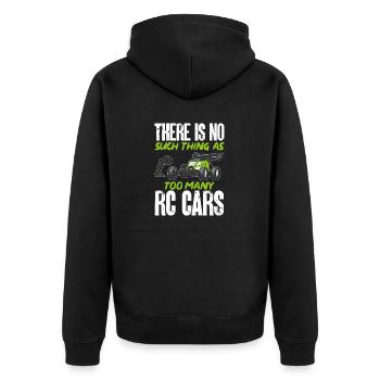 RC Car Ferngesteuertes Auto - Unisex Premium Bio Zip Hoodie - Schwarz - Hinten - Nico (187cm)