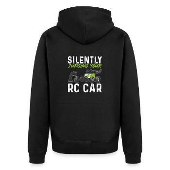 RC Car Ferngesteuertes Auto - Unisex Premium Bio Zip Hoodie - Schwarz - Hinten - Nico (187cm)