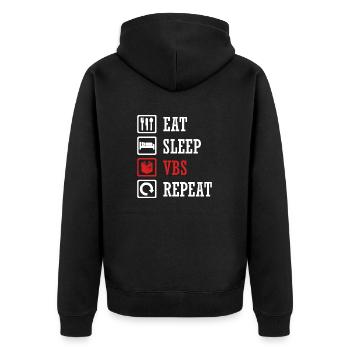 Eat Sleep Vbs Repeat Vacation Bible School Crew - Veste à capuche bio Premium Unisexe - noir - Dos - Nico (187cm)