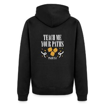 Vbs-crew Apprends-moi tes voies Psaume 25:4 - Veste à capuche bio Premium Unisexe - noir - Dos - Nico (187cm)
