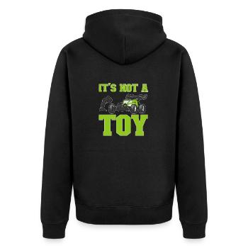 RC Car Ferngesteuertes Auto - Unisex Premium Bio Zip Hoodie - Schwarz - Hinten - Nico (187cm)