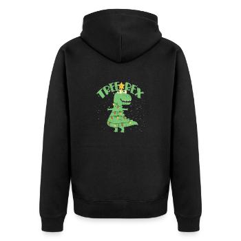 Arbre Rex Dinosaure Pyjama de Noël Noël - Veste à capuche bio Premium Unisexe - noir - Dos - Nico (187cm)