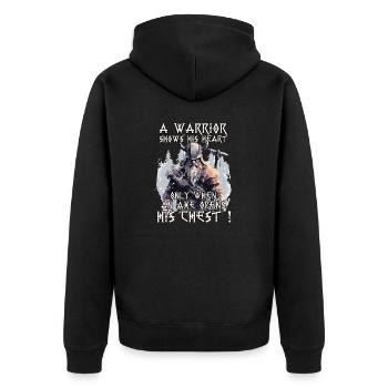 Asgard Home of the Gods Viking Mythology - Unisex Premium Organic Zip Hoodie - black - Back - Nico (187cm)