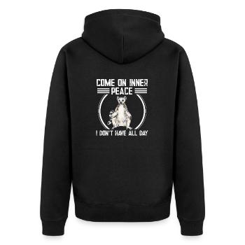 Lémurien à queue annelée - Veste à capuche bio Premium Unisexe - noir - Dos - Nico (187cm)