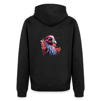 Oiseau tropical avec lunettes de soleil Tropical - Veste à capuche bio Premium Unisexe - noir - Dos - Nico (187cm)