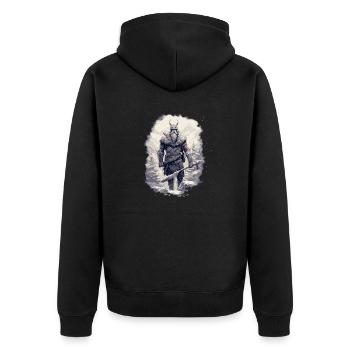 Viking Pride Wahalla Norse warrior tradition. - Unisex Premium Organic Zip Hoodie - black - Back - Nico (187cm)