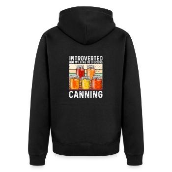Mise en conserve, mise en conserve, mise en conserve, conservation des aliments - Veste à capuche bio Premium Unisexe - noir - Dos - Nico (187cm)
