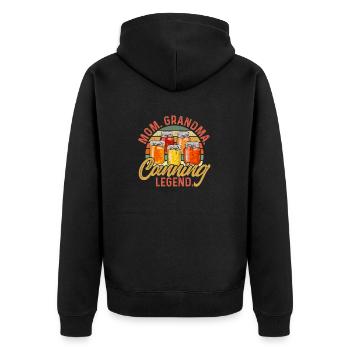 Einmachen Einkochen Lebensmitteln Konservieren - Unisex Premium Bio Zip Hoodie - Schwarz - Hinten - Nico (187cm)