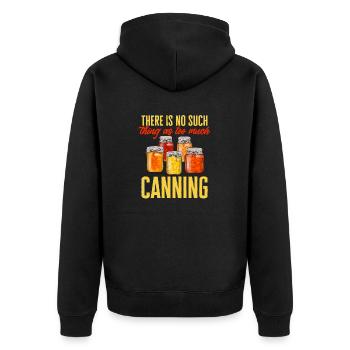 Mise en conserve, mise en conserve, mise en conserve, conservation des aliments - Veste à capuche bio Premium Unisexe - noir - Dos - Nico (187cm)