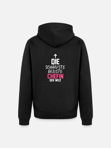 Arbeit Kollegen Büro Teamleiter Führungskraft Chef - Unisex Premium Bio Zip Hoodie - Schwarz