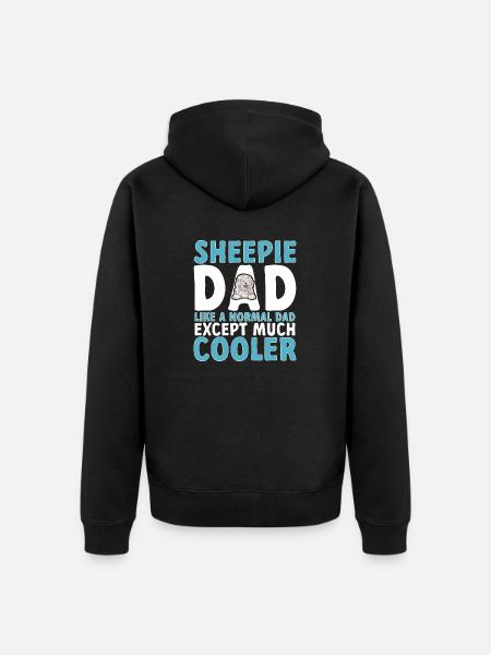 Old English Sheepdog Sheepie Bobtail - Unisex Premium Organic Zip Hoodie - black