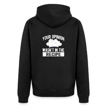 Your opinion was not in the recipe Chef Chef - Unisex Premium Organic Zip Hoodie - black - Back - Nico (187cm)