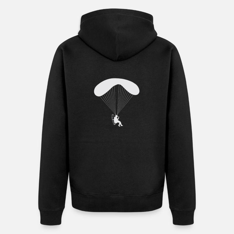 Paramotor Motorized paraglider - Unisex Premium Organic Zip Hoodie - black