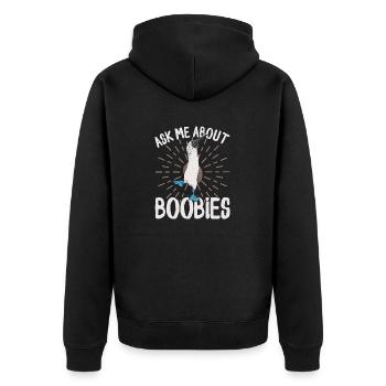 Blue-footed Booby Seabird Blue-footed Booby Seabird - Unisex Premium Organic Zip Hoodie - black - Back - Nico (187cm)