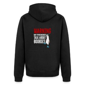 Blue-footed Booby Seabird Blue-footed Booby Seabird - Unisex Premium Organic Zip Hoodie - black - Back - Nico (187cm)