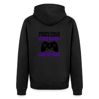 Gamer Gamer Gaming Contrôleur de jeu vidéo - Veste à capuche bio Premium Unisexe - noir - Dos - Nico (187cm)