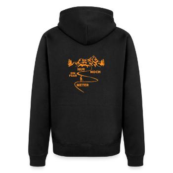 Sondeln Sondel Sondengänger Sondler - Unisex Premium Bio Zip Hoodie - Schwarz - Hinten - Nico (187cm)
