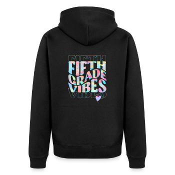 Fifth Grade Vibes 5th Grade Team 1st Day of School - Veste à capuche bio Premium Unisexe - noir - Dos - Nico (187cm)
